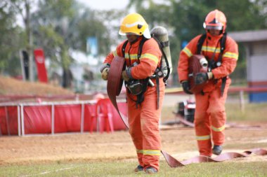 Seremban, 29 Eylül 2018. Seremban 'da itfaiyeciler için Yetenek Yarışması düzenlendi..