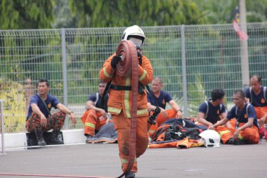 Seremban, 29 Eylül 2018. Seremban 'da itfaiyeciler için Yetenek Yarışması düzenlendi..
