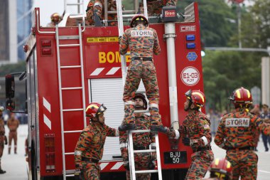 Seremban, 29 Eylül 2018. Seremban 'da itfaiyeciler için Yetenek Yarışması düzenlendi..
