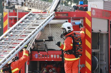 Seremban, 29 Eylül 2018. Seremban 'da itfaiyeciler için Yetenek Yarışması düzenlendi..