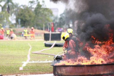 Seremban, 29 Eylül 2018. Seremban 'da itfaiyeciler için Yetenek Yarışması düzenlendi..