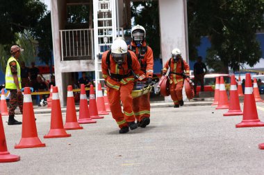 Seremban, 29 Eylül 2018. Seremban 'da itfaiyeciler için Yetenek Yarışması düzenlendi..