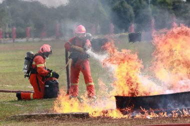 Seremban, 29 Eylül 2018. Seremban 'da itfaiyeciler için Yetenek Yarışması düzenlendi..
