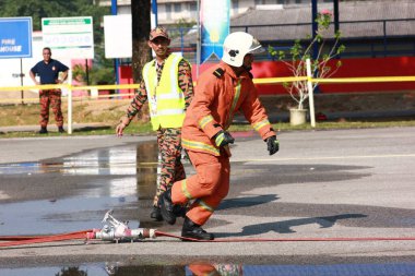 Seremban, 29 Eylül 2018. Seremban 'da itfaiyeciler için Yetenek Yarışması düzenlendi..