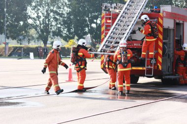 Seremban, 29 Eylül 2018. Seremban 'da itfaiyeciler için Yetenek Yarışması düzenlendi..
