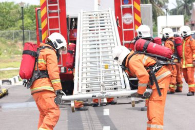 Seremban, 29 Eylül 2018. Seremban 'da itfaiyeciler için Yetenek Yarışması düzenlendi..