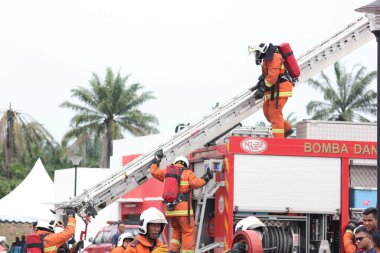 Seremban, 29 Eylül 2018. Seremban 'da itfaiyeciler için Yetenek Yarışması düzenlendi..