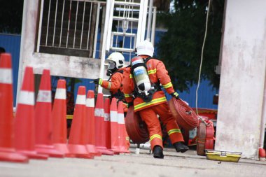 Seremban, 29 Eylül 2018. Seremban 'da itfaiyeciler için Yetenek Yarışması düzenlendi..