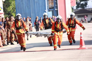 Seremban, 29 Eylül 2018. Seremban 'da itfaiyeciler için Yetenek Yarışması düzenlendi..