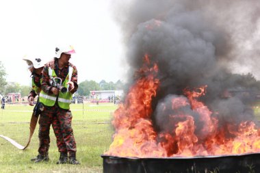 Seremban, 29 Eylül 2018. Seremban 'da itfaiyeciler için Yetenek Yarışması düzenlendi..