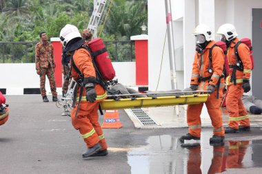 Seremban, 29 Eylül 2018. Seremban 'da itfaiyeciler için Yetenek Yarışması düzenlendi..