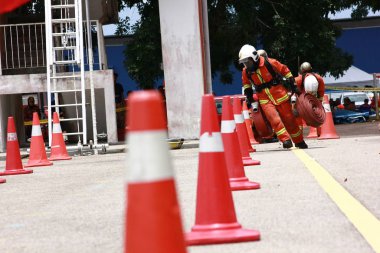 Seremban, 29 Eylül 2018. Seremban 'da itfaiyeciler için Yetenek Yarışması düzenlendi..