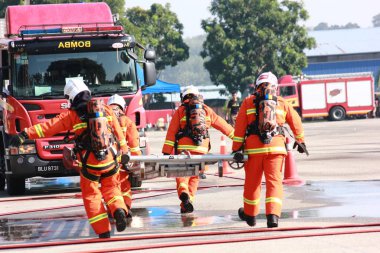 Seremban, 29 Eylül 2018. Seremban 'da itfaiyeciler için Yetenek Yarışması düzenlendi..