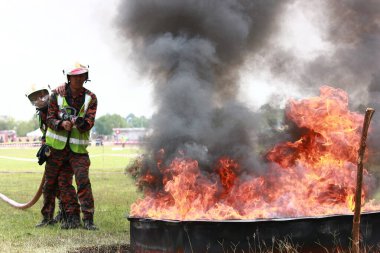 Seremban, 29 Eylül 2018. Seremban 'da itfaiyeciler için Yetenek Yarışması düzenlendi..