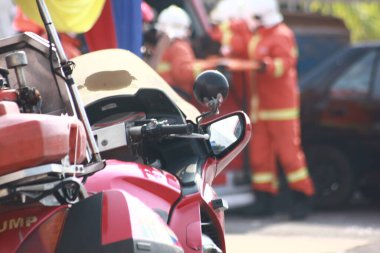 Seremban, 29 Eylül 2018. Seremban 'da itfaiyeciler için Yetenek Yarışması düzenlendi..