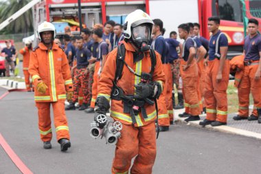 Seremban, 29 Eylül 2018. Seremban 'da itfaiyeciler için Yetenek Yarışması düzenlendi..