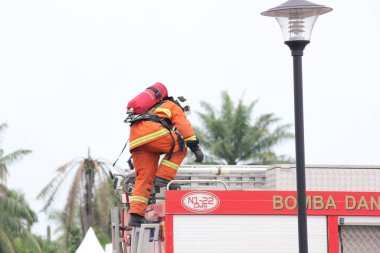 Seremban, 29 Eylül 2018. Seremban 'da itfaiyeciler için Yetenek Yarışması düzenlendi..