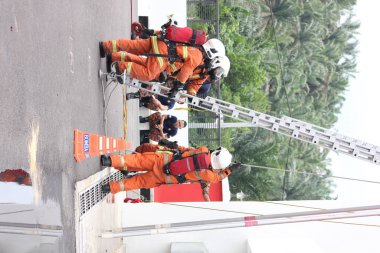 Seremban, 29 Eylül 2018. Seremban 'da itfaiyeciler için Yetenek Yarışması düzenlendi..