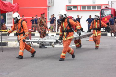 Seremban, 29 Eylül 2018. Seremban 'da itfaiyeciler için Yetenek Yarışması düzenlendi..