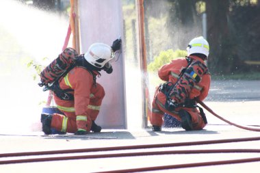 Seremban, 29 Eylül 2018. Seremban 'da itfaiyeciler için Yetenek Yarışması düzenlendi..