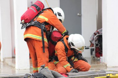 Seremban, 29 Eylül 2018. Seremban 'da itfaiyeciler için Yetenek Yarışması düzenlendi..