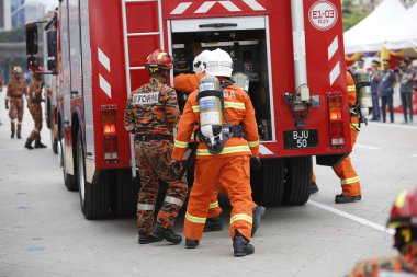 Seremban, 29 Eylül 2018. Seremban 'da itfaiyeciler için Yetenek Yarışması düzenlendi..