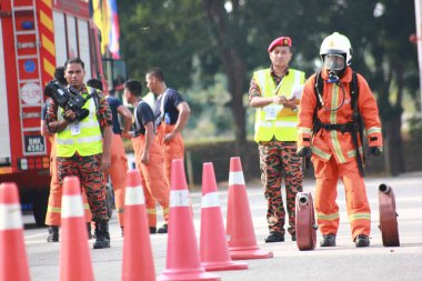 Seremban, 29 Eylül 2018. Seremban 'da itfaiyeciler için Yetenek Yarışması düzenlendi..