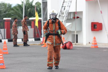 Seremban, 29 Eylül 2018. Seremban 'da itfaiyeciler için Yetenek Yarışması düzenlendi..