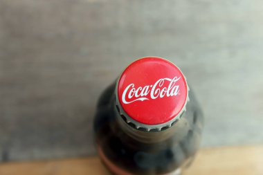 SEREMBAN, MALAYSIA - JAN 24, 2017: bottle cap of Coca-Cola Classic