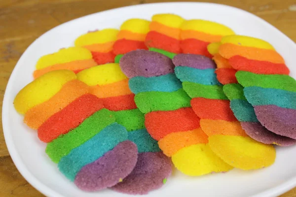 Delicious Colorful Cookies Celebration Muslim Festival Called Hari Raya — Stock Photo, Image