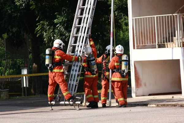 Seremban Setembro 2018 Concurso Competências Para Bombeiros Foi Realizado Seremban — Fotografia de Stock