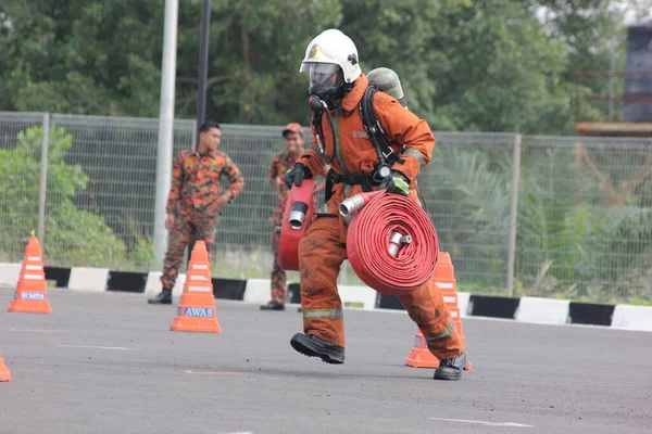 Seremban 2018年9月29日 消防士技能大会がセレンバンで開催されました — ストック写真