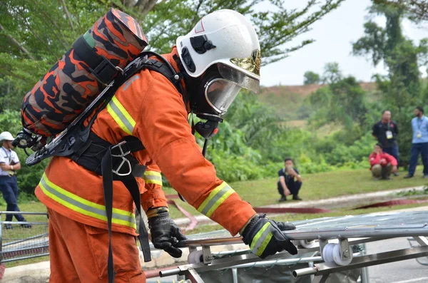Seremban Malaysia Februari 2015 Specialstyrkorna Hazmat Fire Rescue Department Malaysia — Stockfoto