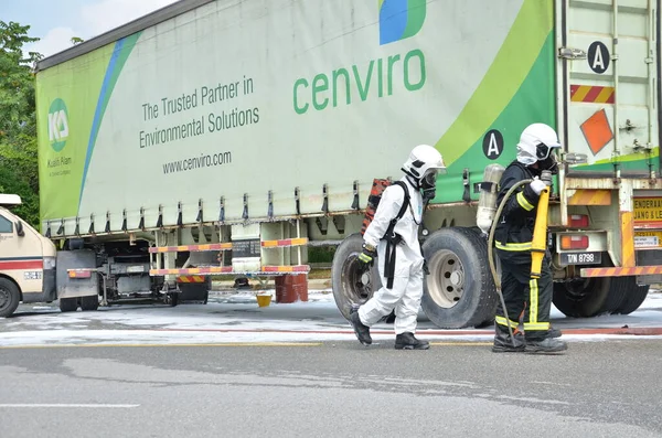 Seremban Maleisië Februari 2015 Speciale Troepen Hazmat Fire Rescue Department — Stockfoto