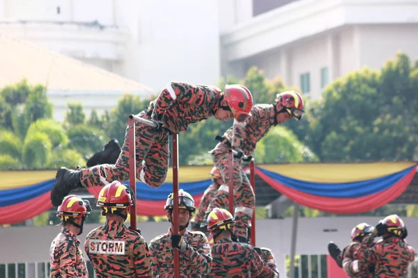 Seremban Setembro 2018 Concurso Competências Para Bombeiros Foi Realizado Seremban — Fotografia de Stock