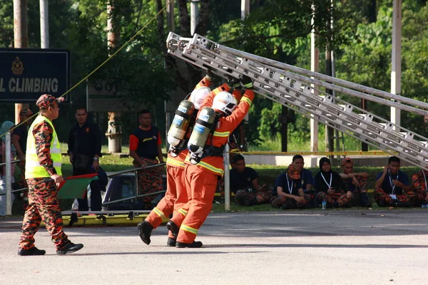 Seremban September 2018 Competentievaardigheidswedstrijd Voor Brandweerlieden Vond Plaats Seremban — Stockfoto