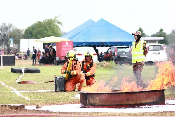 Seremban Σεπτεμβρίου 2018 Διαγωνισμός Δεξιοτήτων Ικανότητας Για Πυροσβέστες Πραγματοποιήθηκε Στο — Φωτογραφία Αρχείου