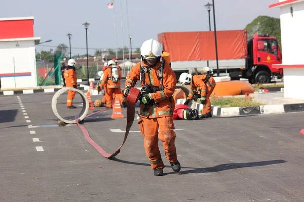 Seremban Setembro 2018 Concurso Competências Para Bombeiros Foi Realizado Seremban — Fotografia de Stock