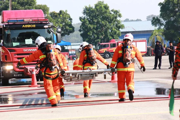 Seremban September 2018 Competentievaardigheidswedstrijd Voor Brandweerlieden Vond Plaats Seremban — Stockfoto