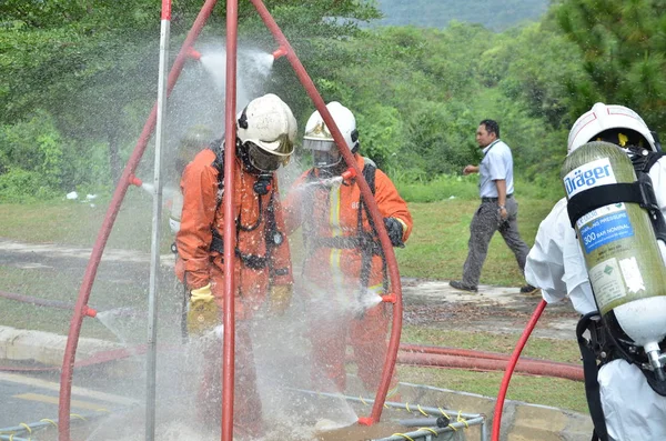 Seremban Maleisië Februari 2015 Speciale Troepen Hazmat Fire Rescue Department — Stockfoto