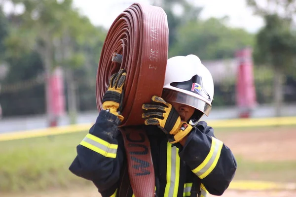 Seremban September 2018 Kompetenstävlingen För Brandmän Hölls Seremban — Stockfoto