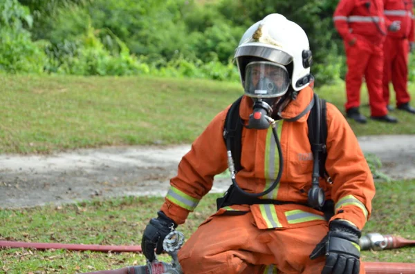 Seremban Malesia Febbraio 2015 Forze Speciali Hazmat Fire Rescue Department — Foto Stock