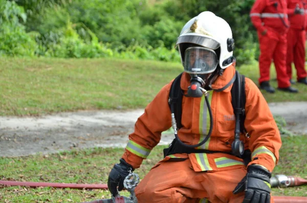 Seremban Malaysia February 2015 马来西亚特种部队的危险消防和救援部 使演习成为了一次化学品泄漏 — 图库照片