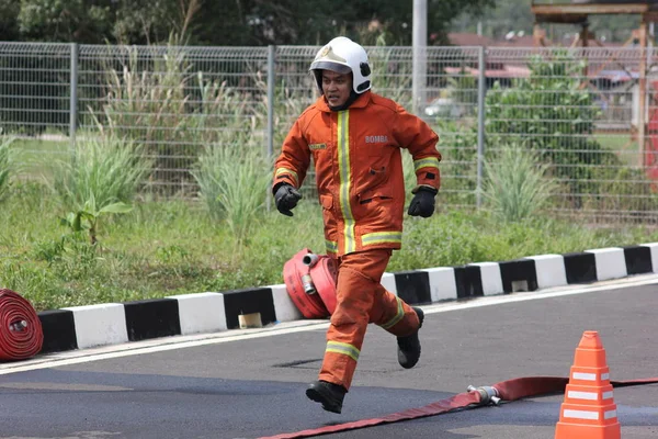 Seremban Σεπτεμβρίου 2018 Διαγωνισμός Δεξιοτήτων Ικανότητας Για Πυροσβέστες Πραγματοποιήθηκε Στο — Φωτογραφία Αρχείου