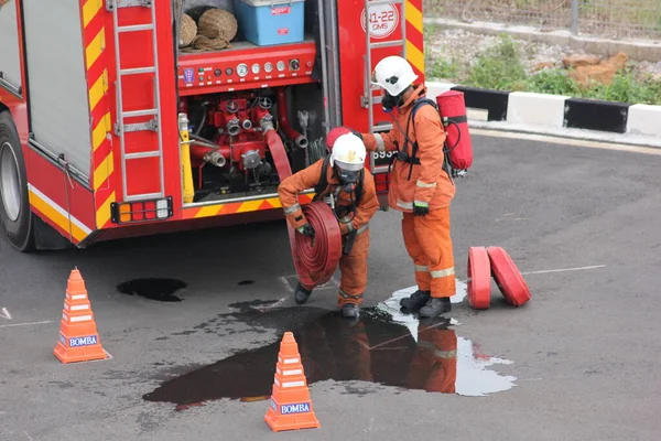 Seremban Setembro 2018 Concurso Competências Para Bombeiros Foi Realizado Seremban — Fotografia de Stock