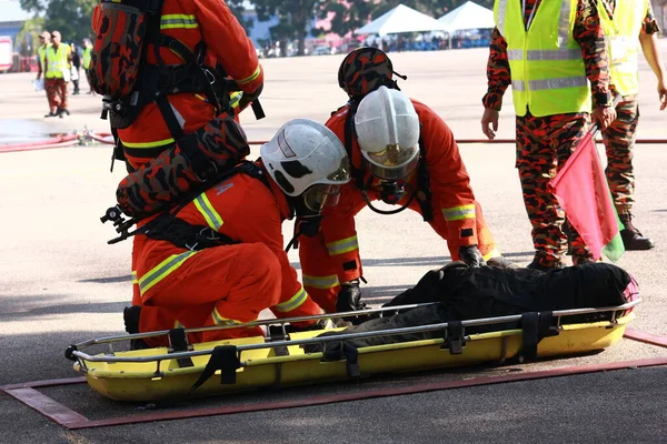 Seremban 2018年9月29日 消防士技能大会がセレンバンで開催されました — ストック写真