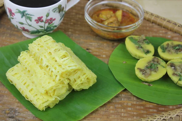 Kuih Cara Berlauk Makanan Kesukaan Malaysia — Stok Foto