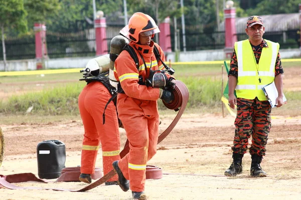 Seremban September 2018 Competentievaardigheidswedstrijd Voor Brandweerlieden Vond Plaats Seremban — Stockfoto