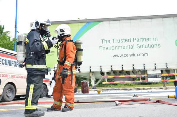 Seremban Maleisië Februari 2015 Speciale Troepen Hazmat Fire Rescue Department — Stockfoto