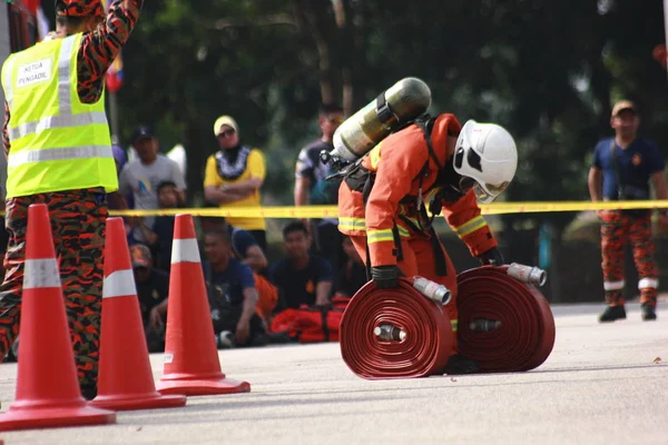 Seremban September 2018 Competence Skills Competition Firefighters Held Seremban — Stock Photo, Image